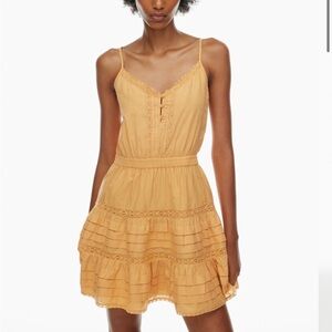 Like New Aritzia Little Moon Milos Mini Dress in Soft Apricot Peach